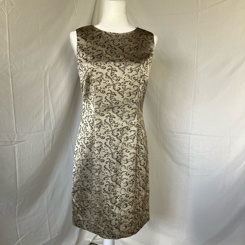 Vintage Cocktail Dress Champagne Sheath Dress-90s Y2K